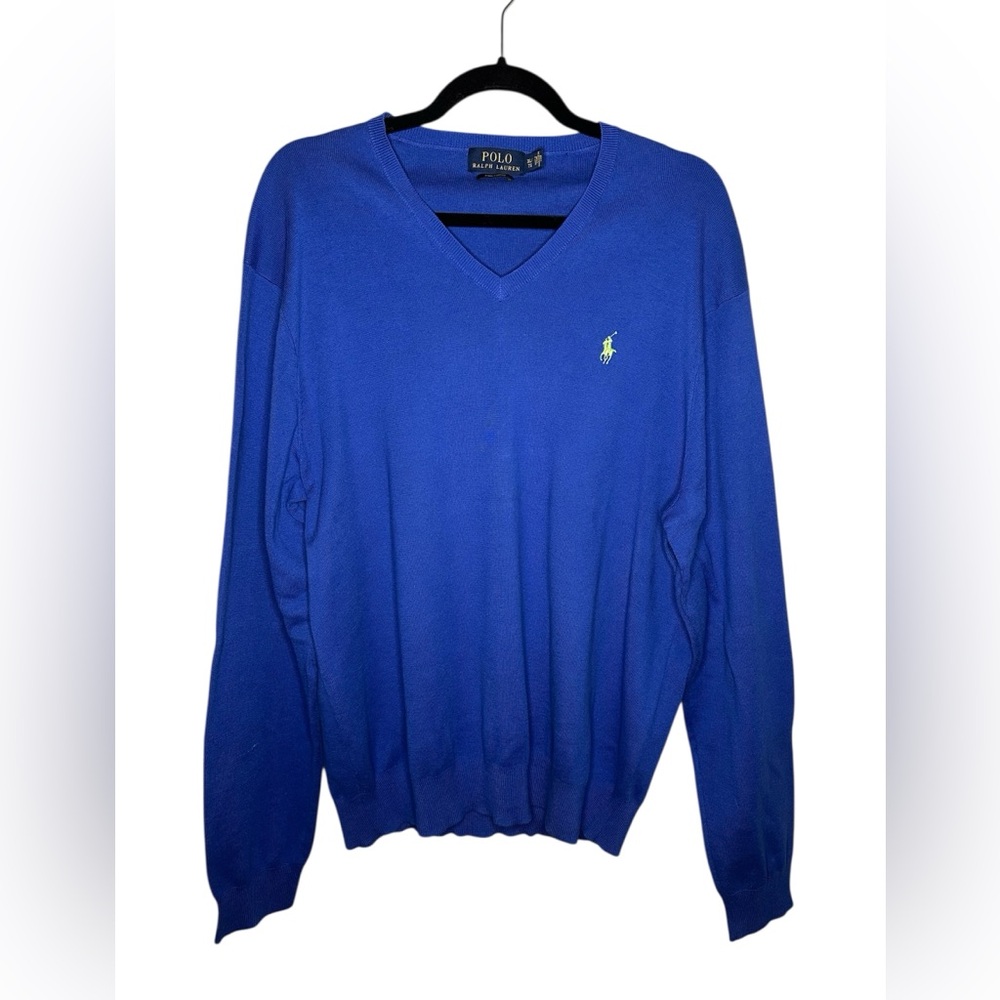 NEW Polo Ralph Lauren Prima Cotton V-neck Sweater - Picture 3 of 7
